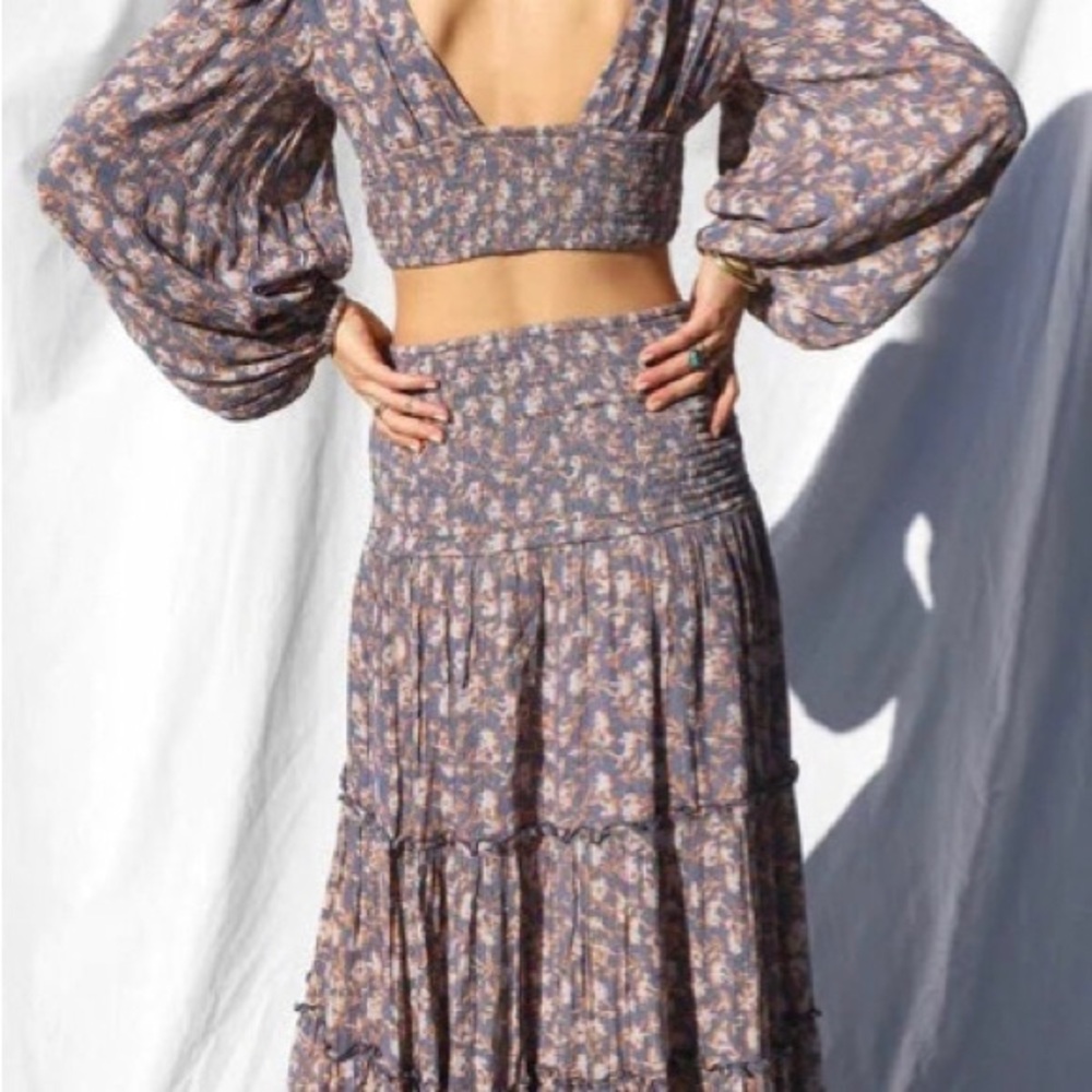 Jen’s Pirate Booty Rooftop Skirt Dress Wildflower Stonewash S NWT - Picture 4 of 6